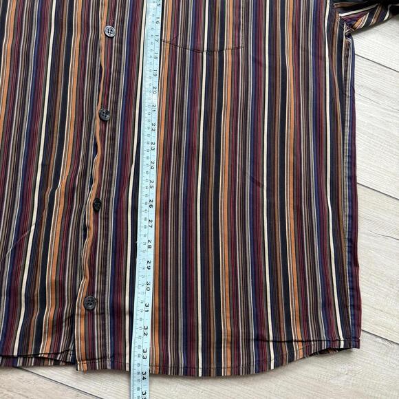 VTG Signum Striped Button-Up Shirt XL Multicolor Long Sleeve Cotton Germany Made - Picture 11 of 12